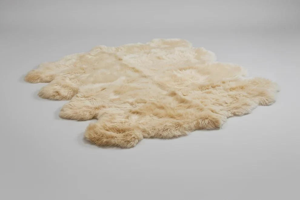 ON SALE Lite Champagne Sheepskin Rug Gift for Living Room