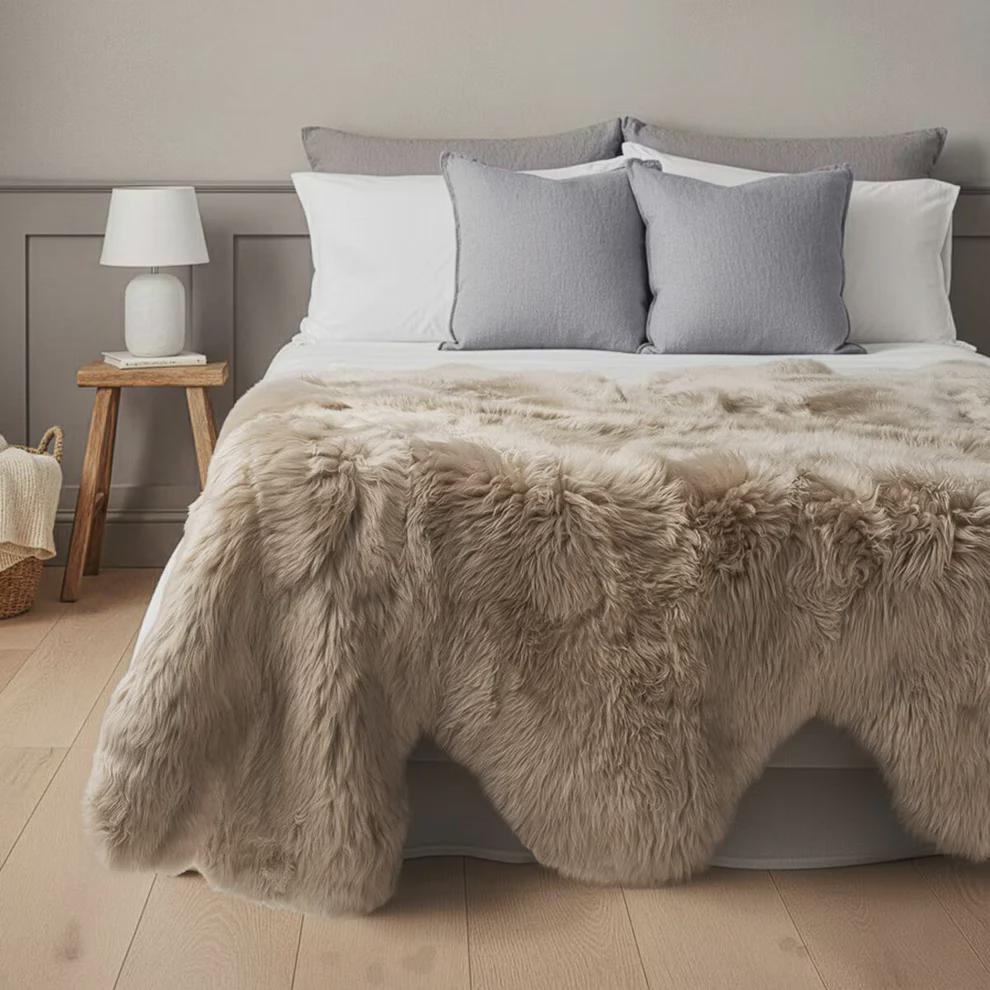 Dark Oyster Sheepskin Rug