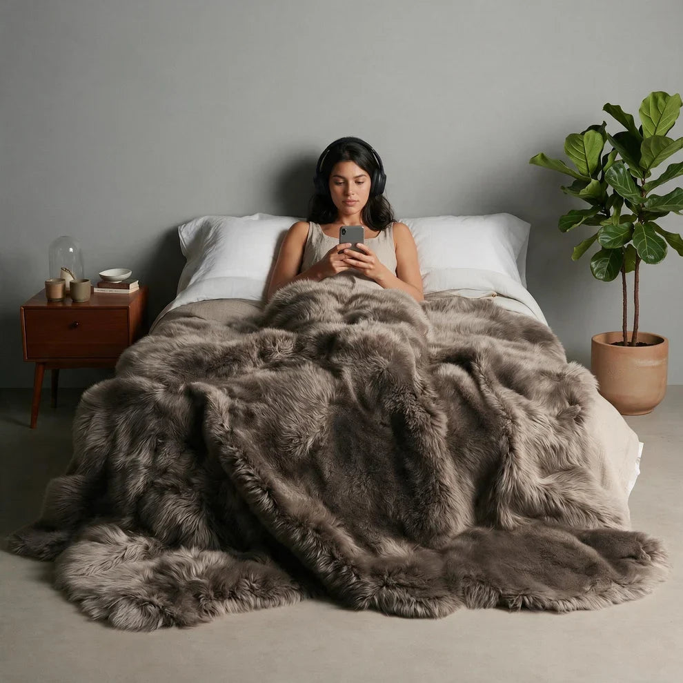 New Zealand Vole Sheepskin Rug & Throw