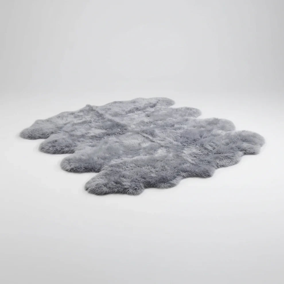New Zealand Silver Sheepskin Rug & Throw